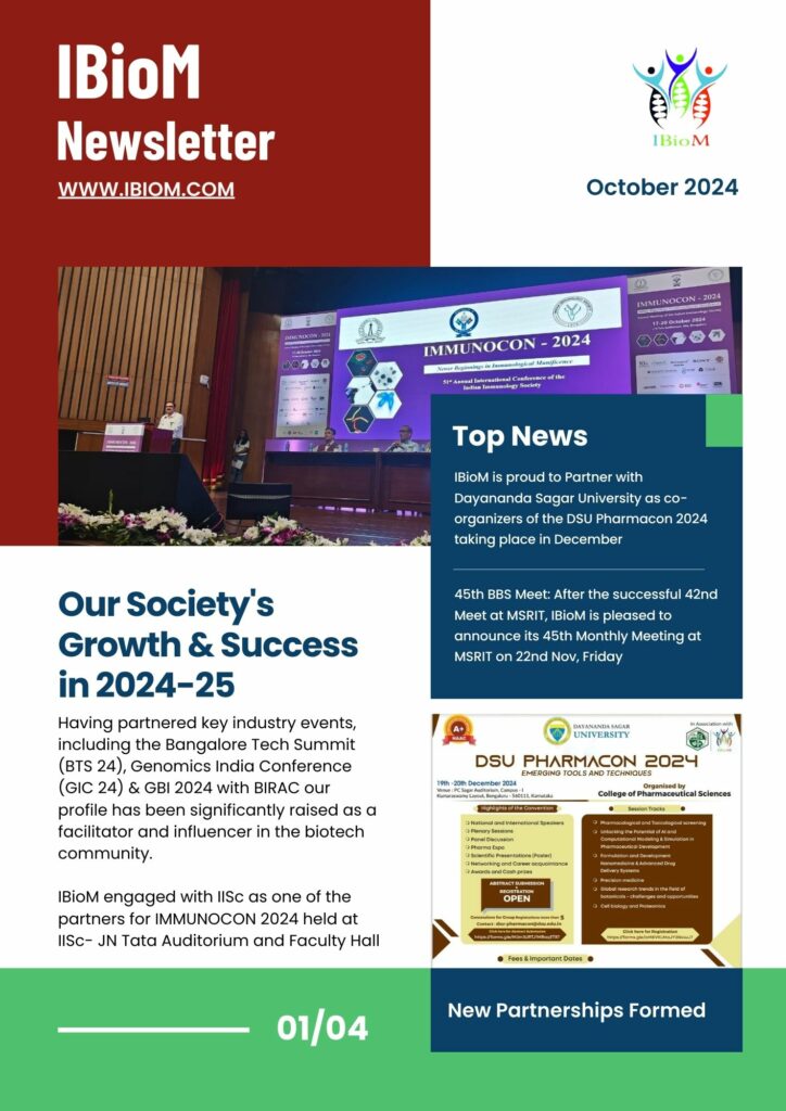 IBioM October 2024 Newsletter