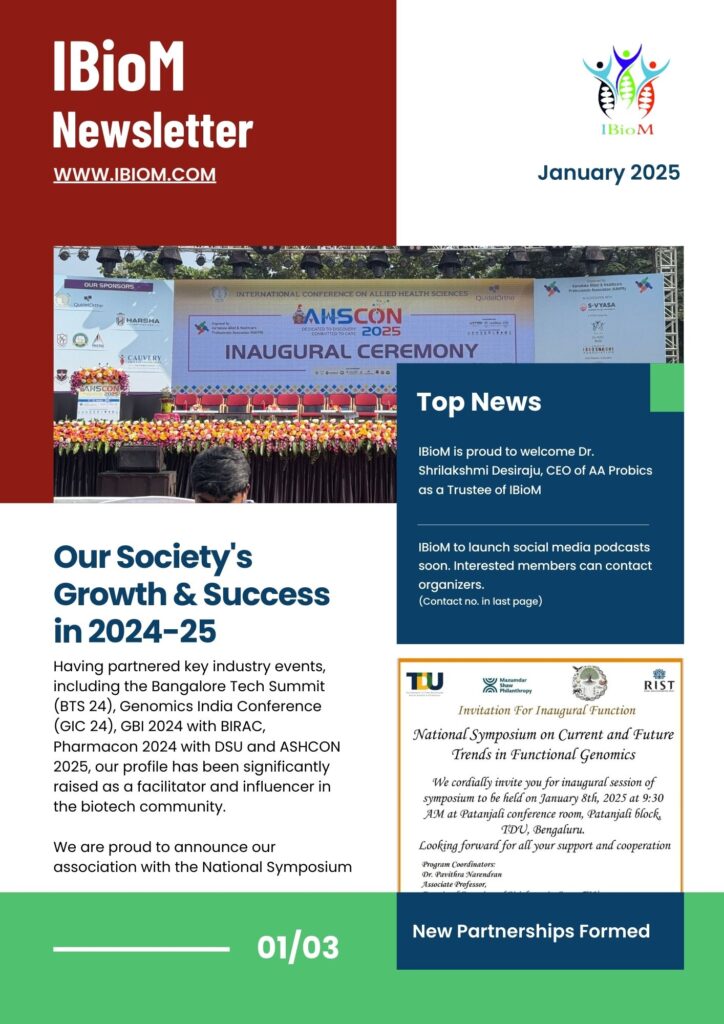 IBioM January 2025 Newsletter